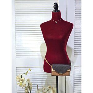 Michael Kors Women's Leather Signature Logo & Python-Embossed Fanny Pack 3041